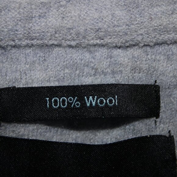 Cynthia Rowley Sz 2X Light Blue Collared Pockets Unlined 100% Wool Coat - Picture 15 of 16